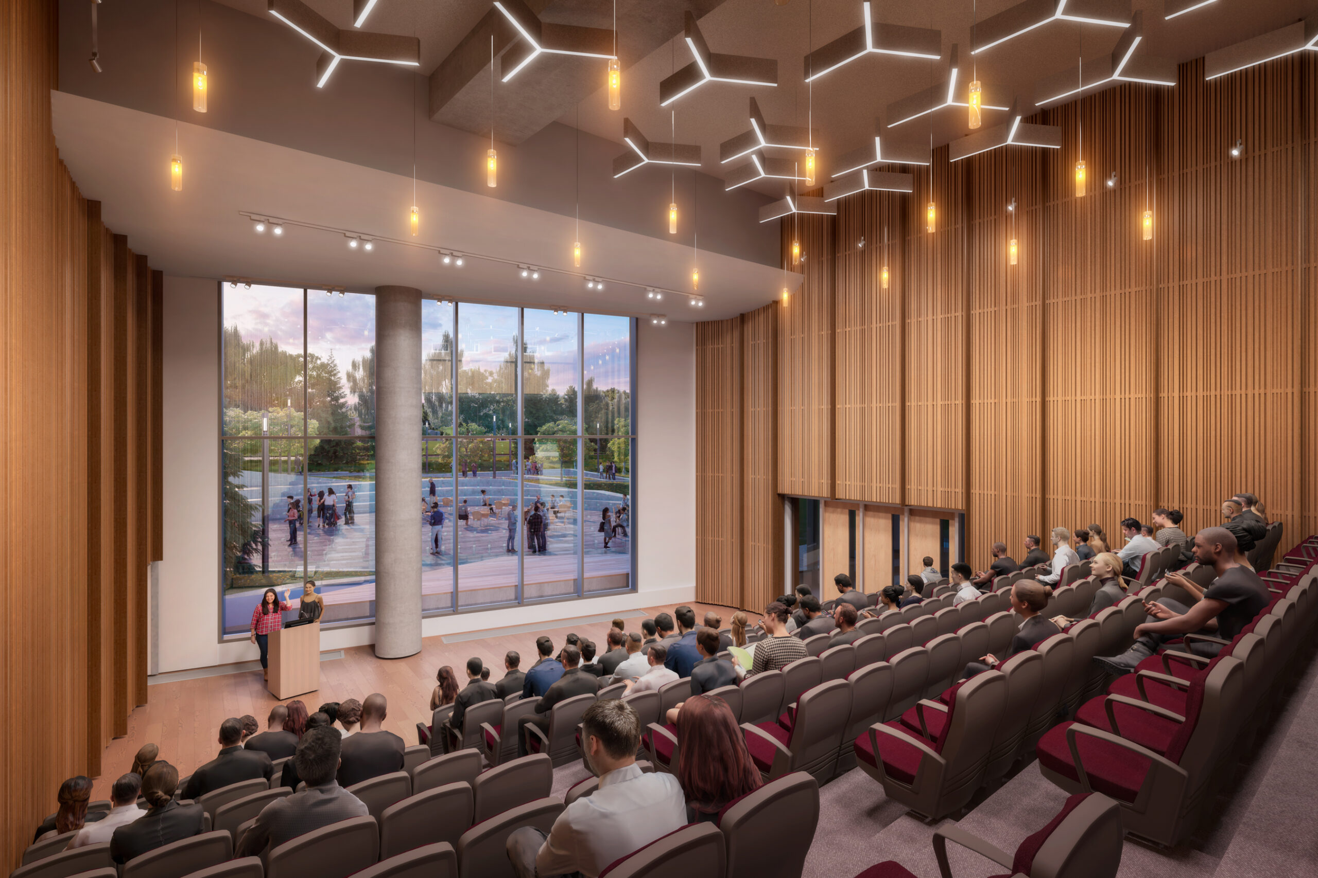 Rendering of Ādisōke auditorium